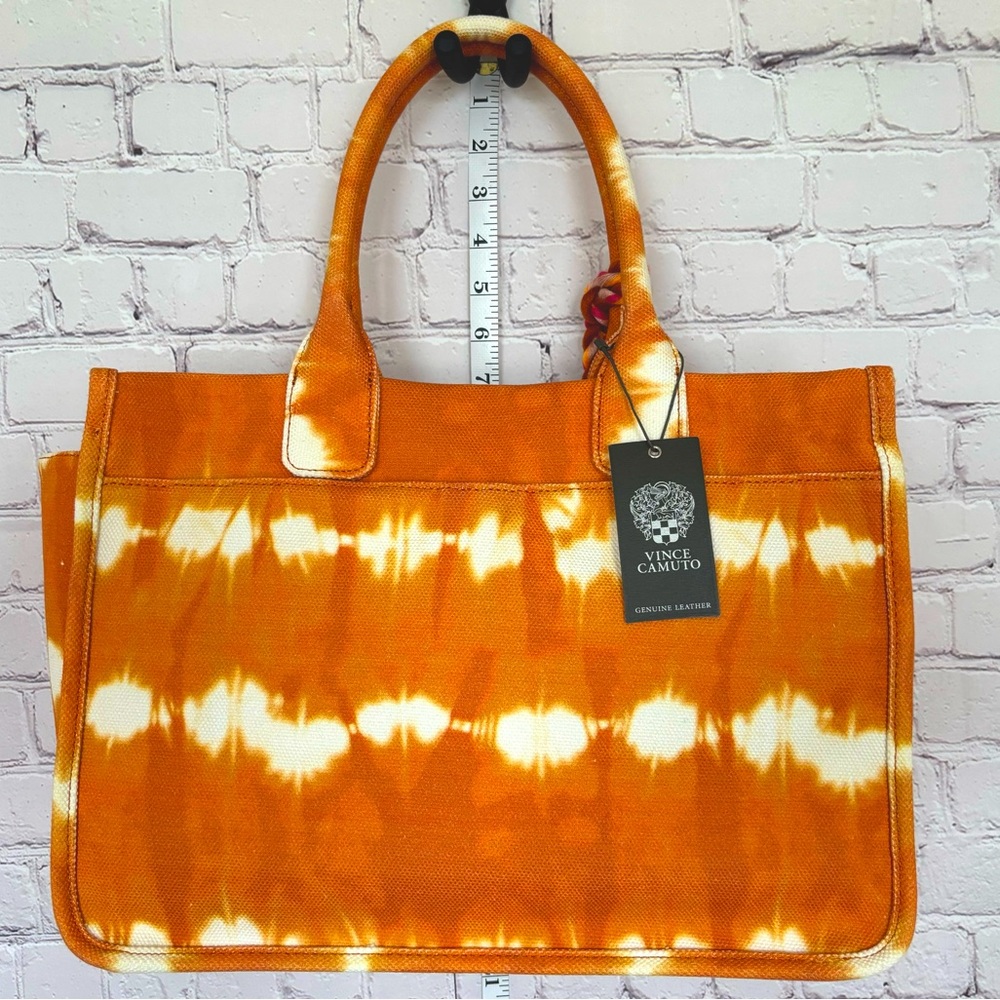 VINCE CAMUTO Orla Large Tie-Dye Canvas Structured Tote Handbag--NWT - Picture 2 of 14
